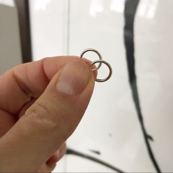 Jewelry - Silver mini hoop huggies